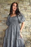 Nonni Gingham Darling Dress Black